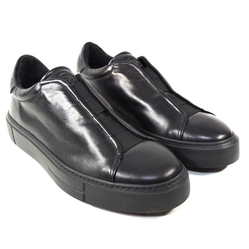 RENZO MERCURI 🇮🇹 MEN'S SOFT BLACK LEATHER COMFORT WINTER FASHION SNEAKERS